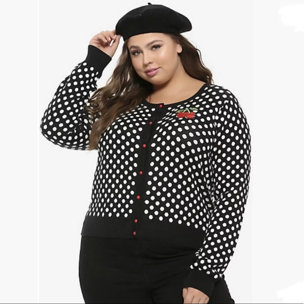Disney Minnie Mouse POLKA DOTS & CHERRIES Cardigan
